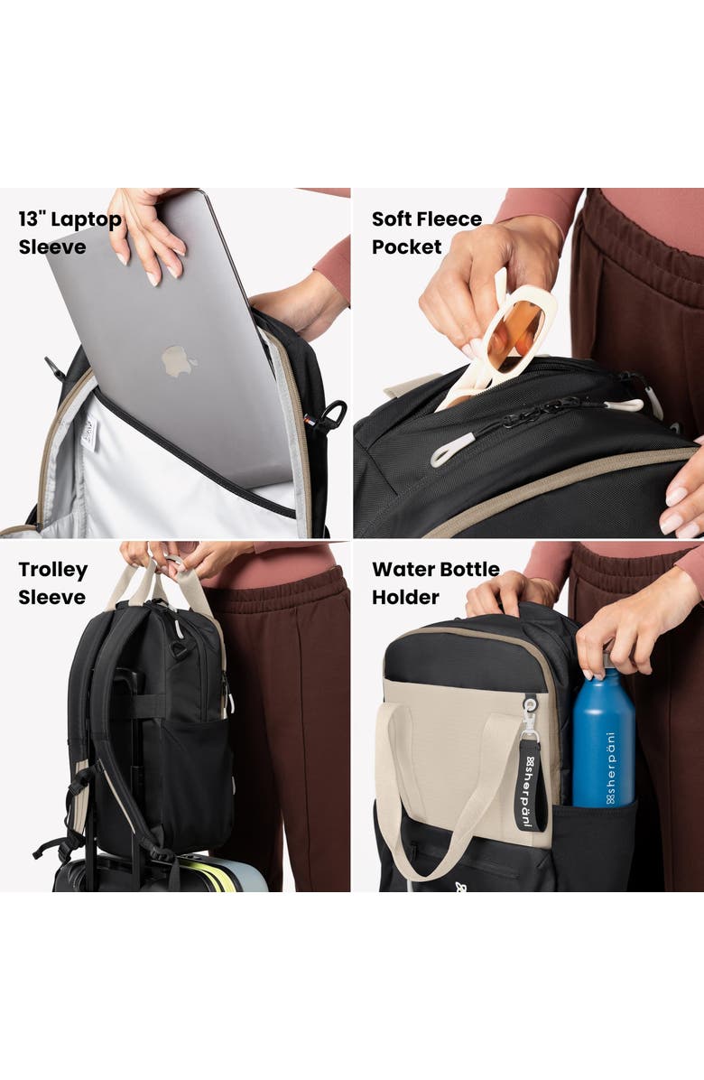 Sherpani Camden Convertible Backpack Tote, Fits 15 Inch Laptop, Alternate, color, Con Leche