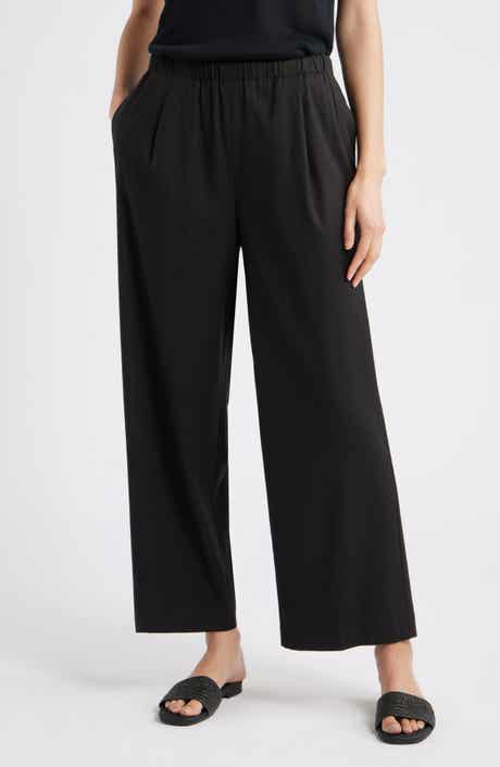 Nordstrom Linen Blend Crop Slim Wide Pants