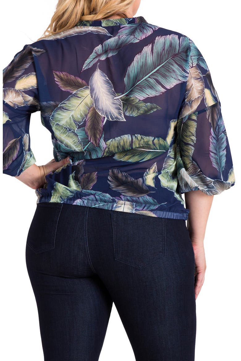 Lizzy Print Top, Alternate, color, LEAF PRINT