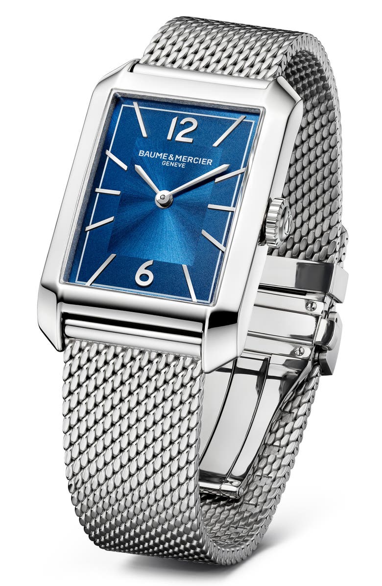 Baume & Mercier Hampton 10671 Automatic Mesh Bracelet Watch, 43mm, Alternate, color, 