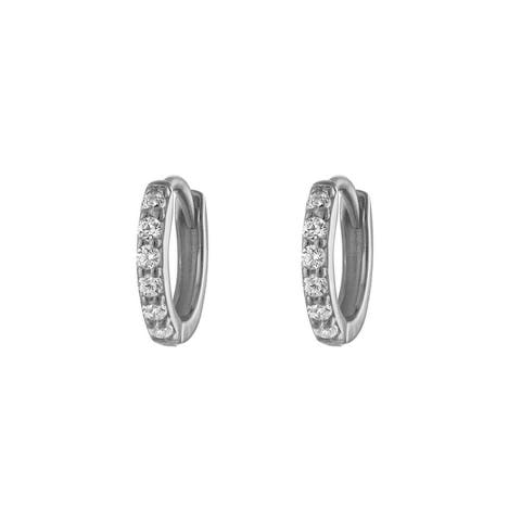 Sterling Silver Seven Mm Huggie Hoop Earring