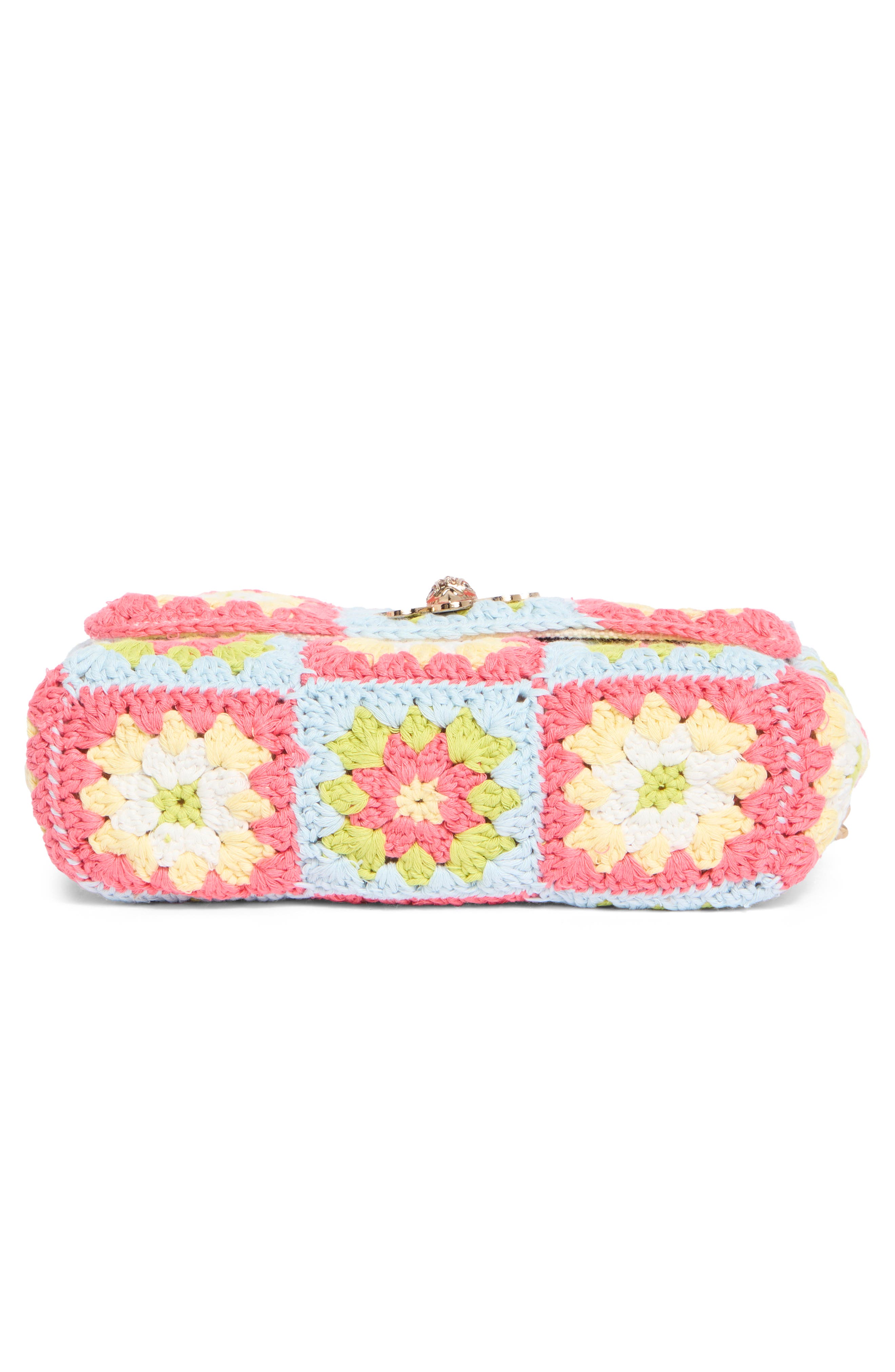 Kurt Geiger London Medium Kensington Crochet Shoulder Bag, Alternate, color, Open Pink