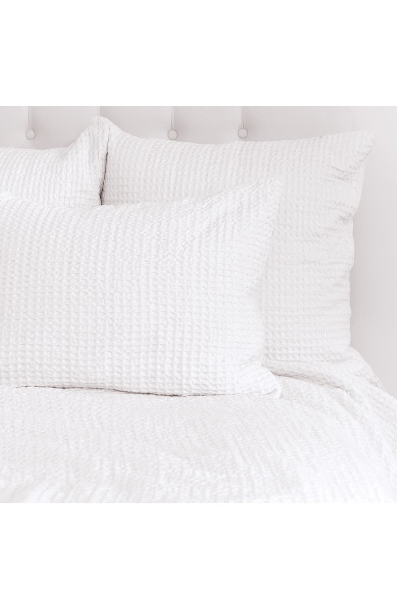 ELISABETH YORK Waffle Coverlet, Alternate, color, White