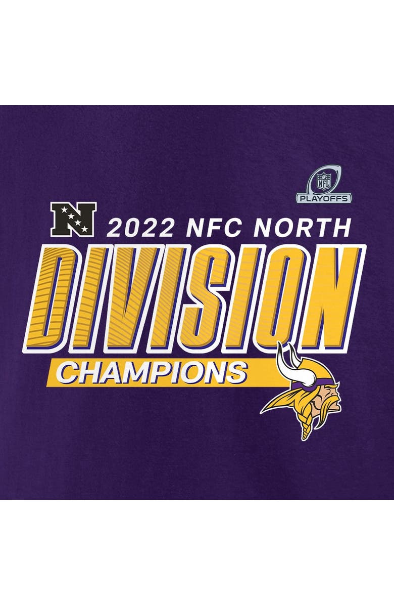 FANATICS Men's Fanatics Branded Purple Minnesota Vikings 2022 NFC North Division Champions Big & Tall Divide & Conquer T-Shirt, Alternate, color,