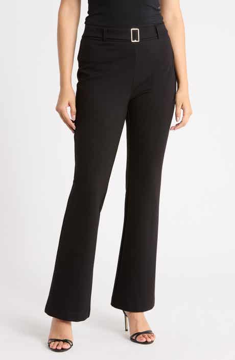 Belted Bootcut Pants