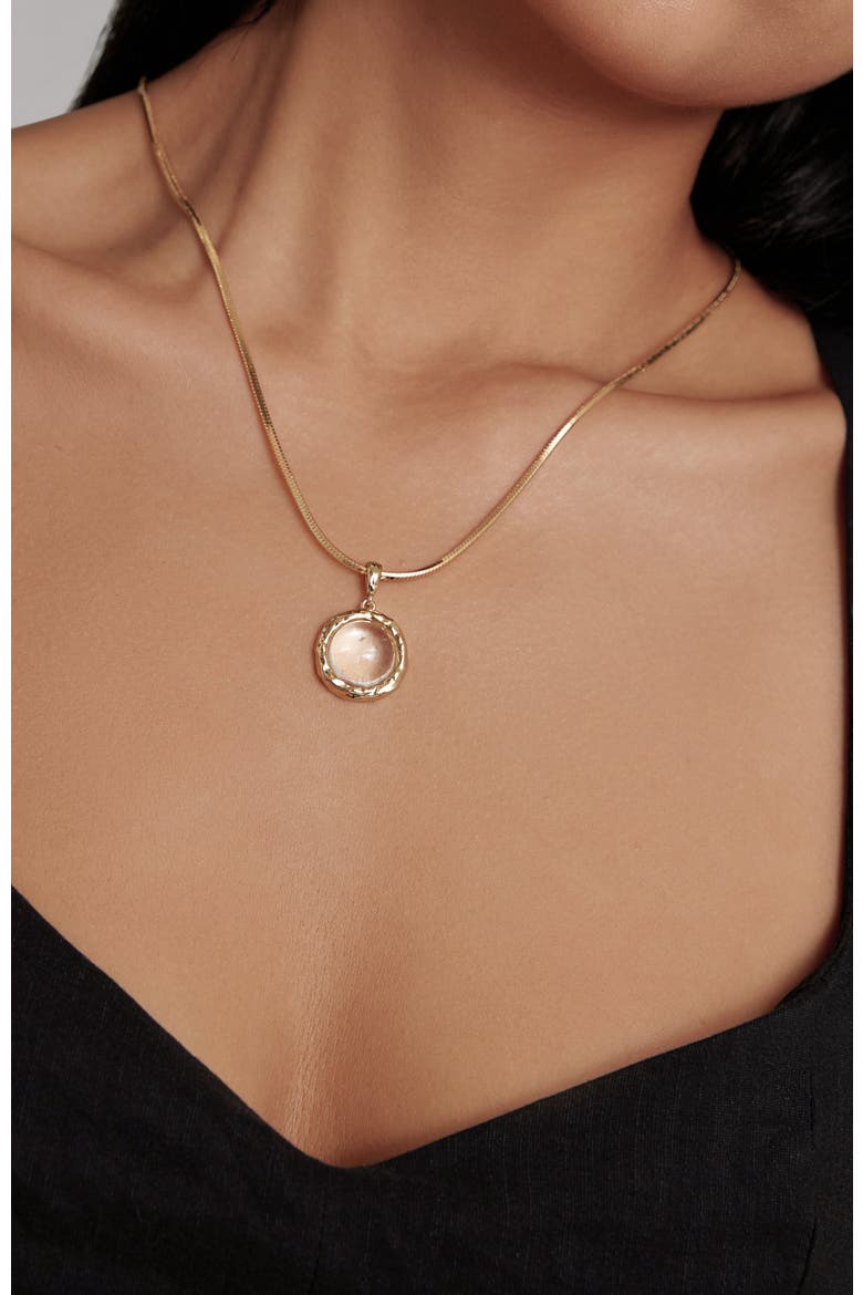 Aeolian Whispers Pendant Necklace, Alternate, color, Gold & Crystal Clear