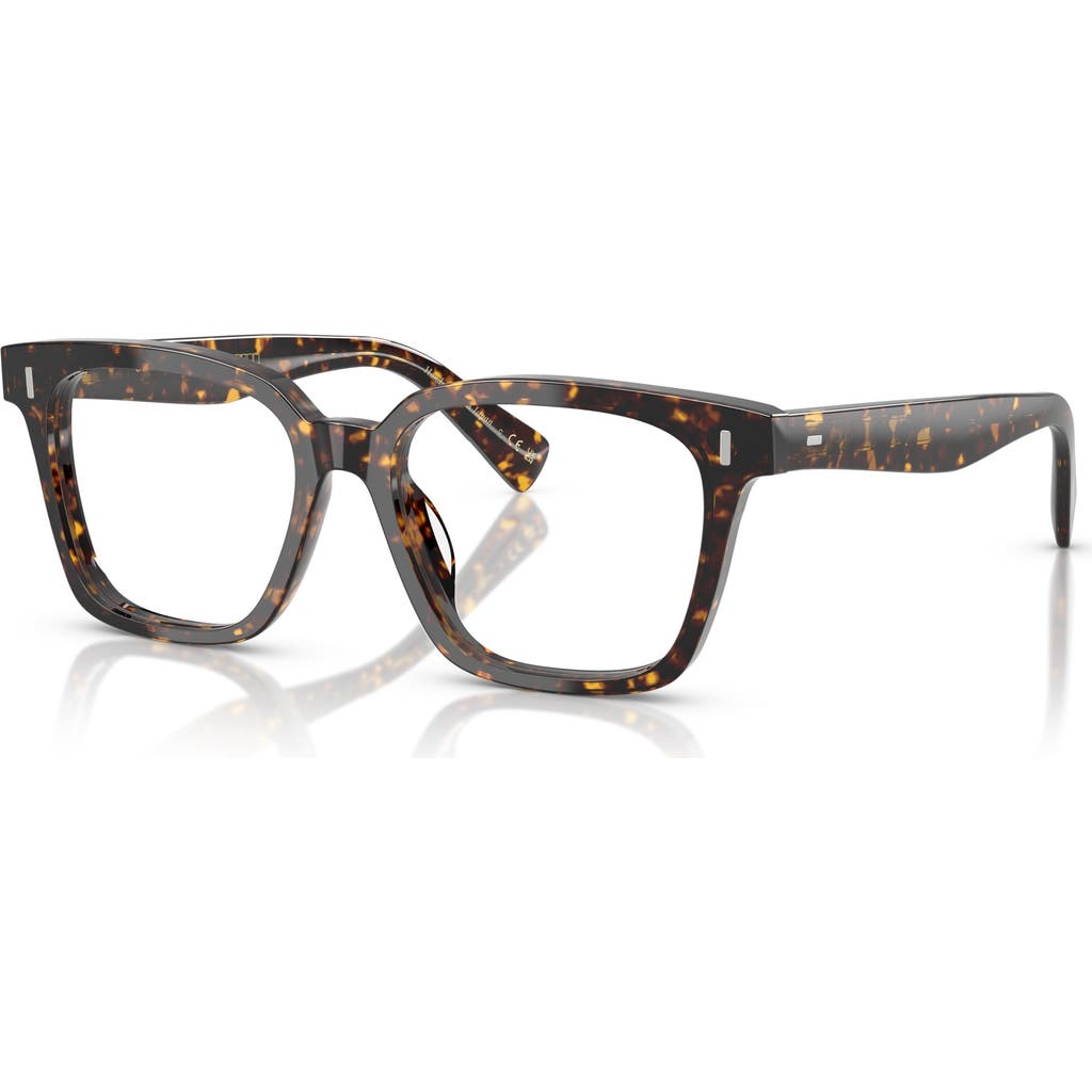 Oliver Peoples 51mm Rectangle Optical Glasses In Brown