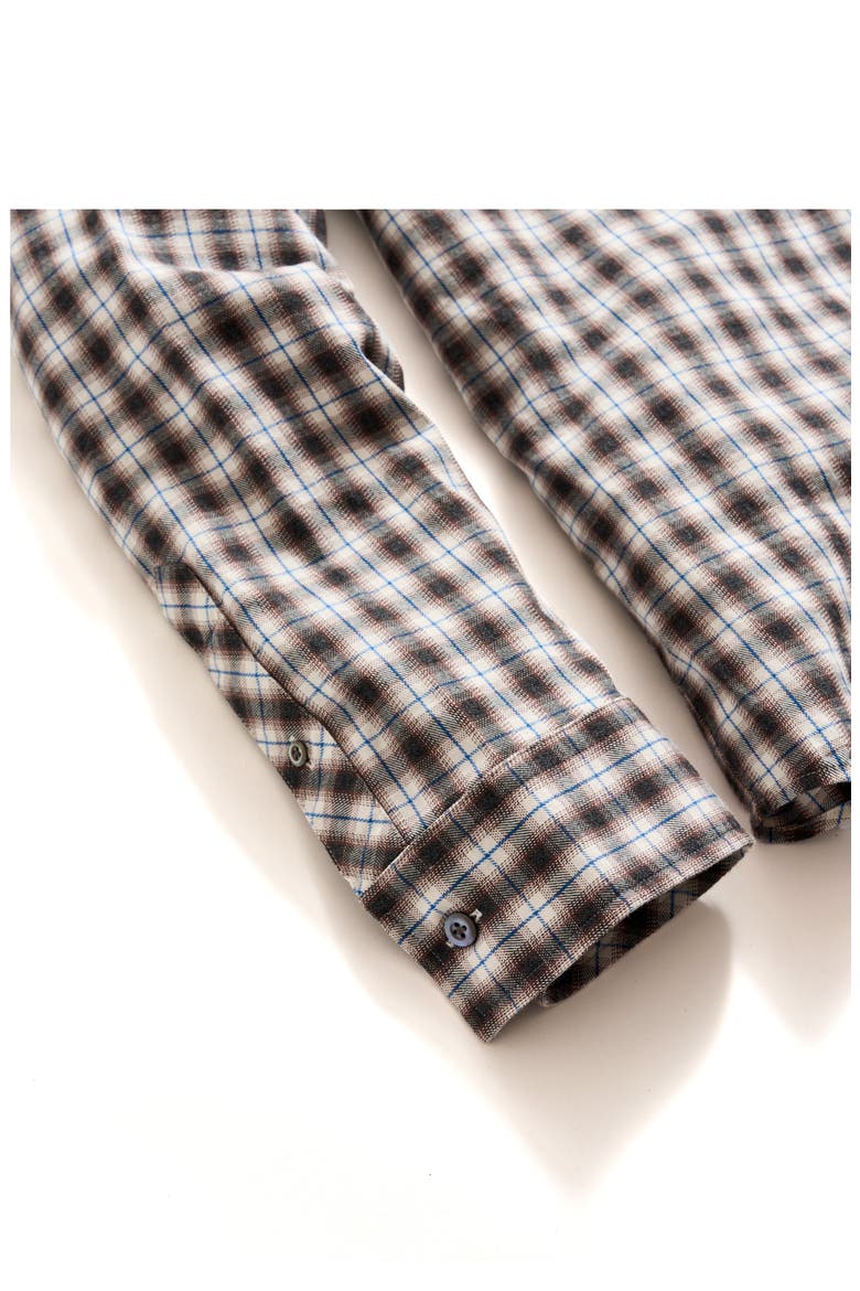 Hutcheson Plaid Cotton Button-Up Shirt, Alternate, color, BROWN MULTI