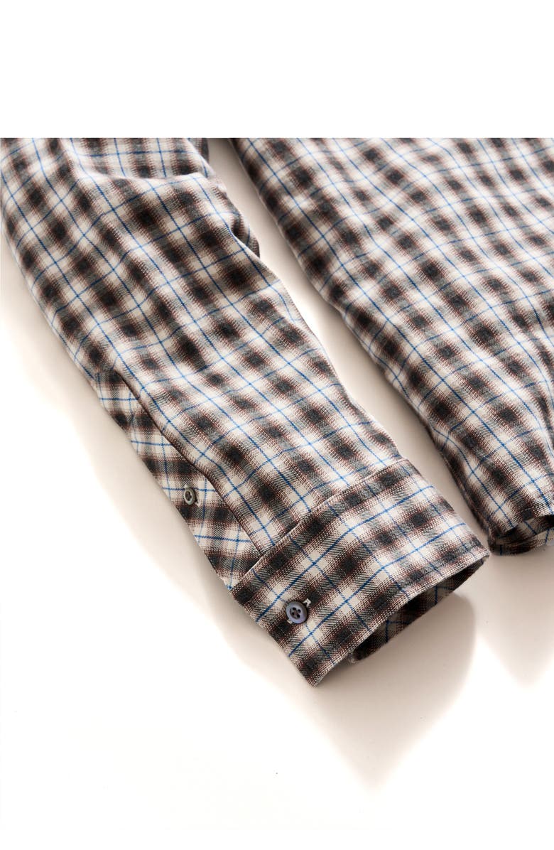 Billy Reid Hutcheson Plaid Cotton Button-Up Shirt, Alternate, color, Brown Multi