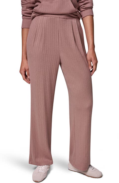 Brushed Rib Wide Leg Pants