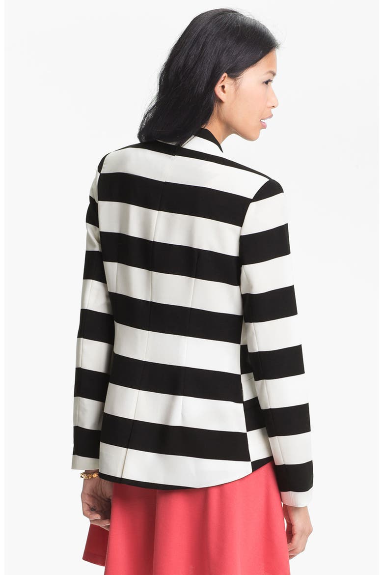 B.C.N.U. Stripe Double Breasted Blazer, Alternate, color, BLACK