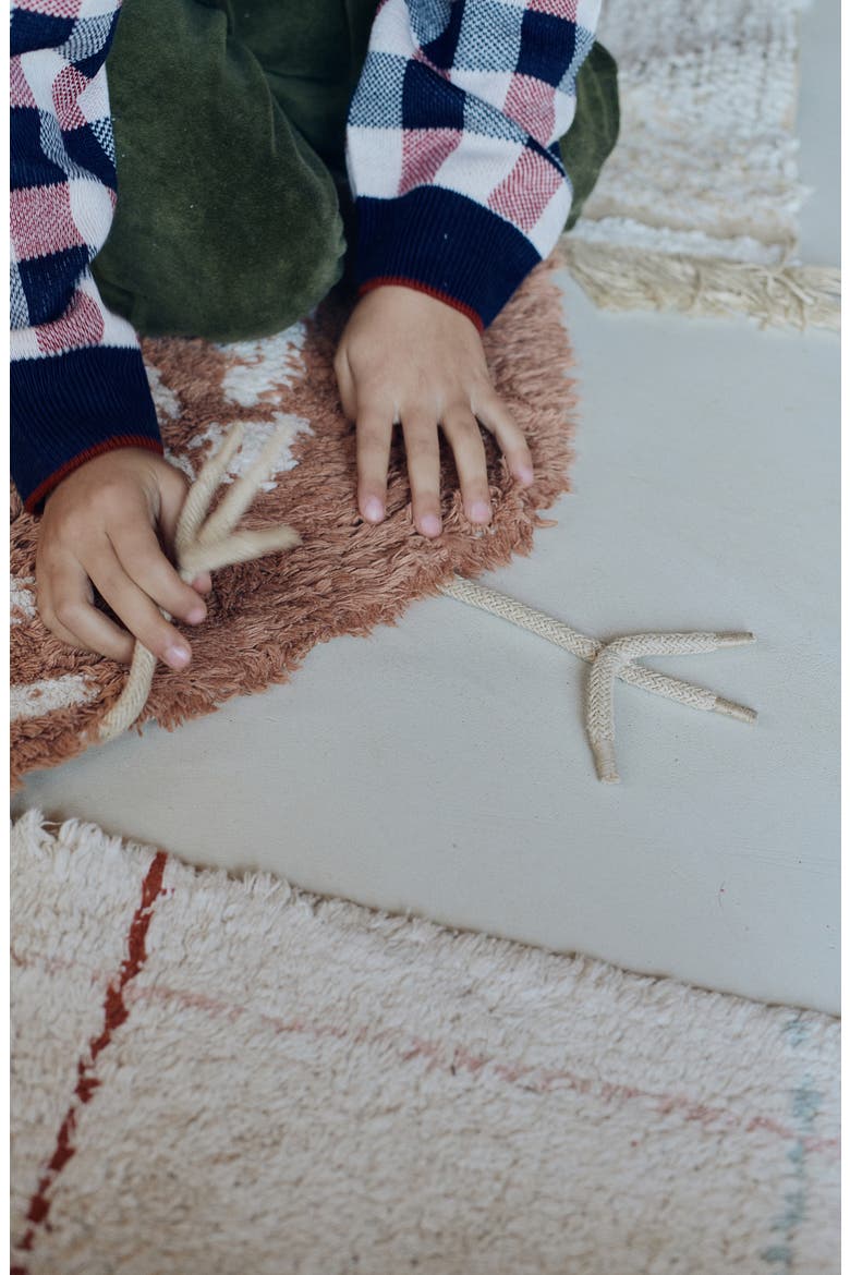 Chicken Washable Cotton Blend Rug, Alternate, color, NATURAL CHESTNUT
