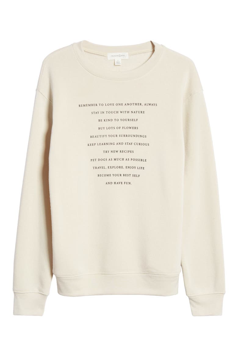 Love One Another Sweatshirt, Alternate, color, IVORY FOG