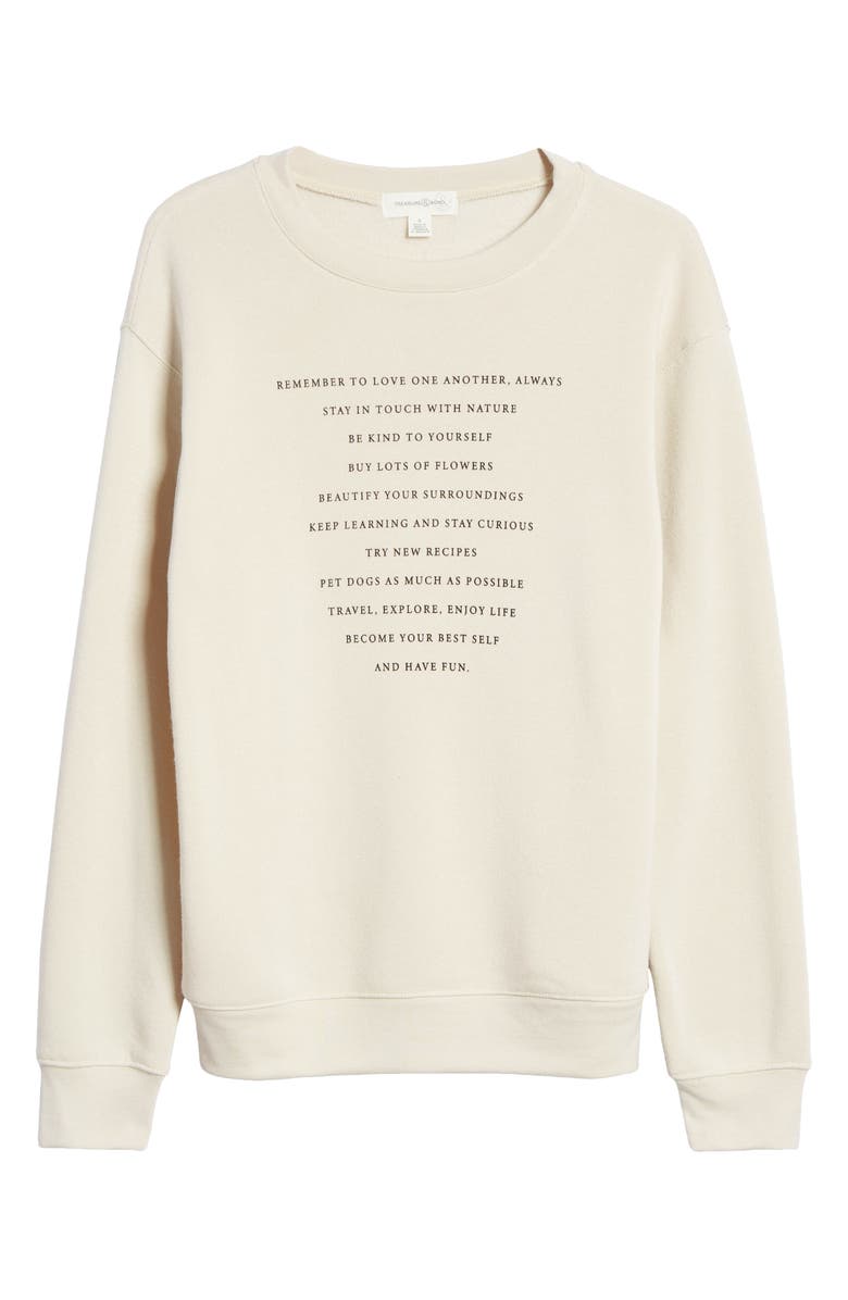 Treasure & Bond Love One Another Sweatshirt, Alternate, color, 