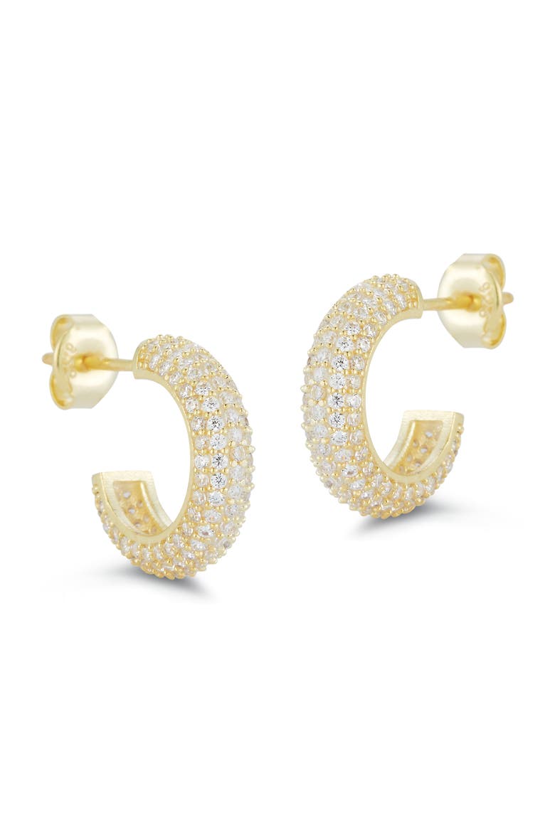 Pavé Small Hoop Earrings, Main, color, GOLD