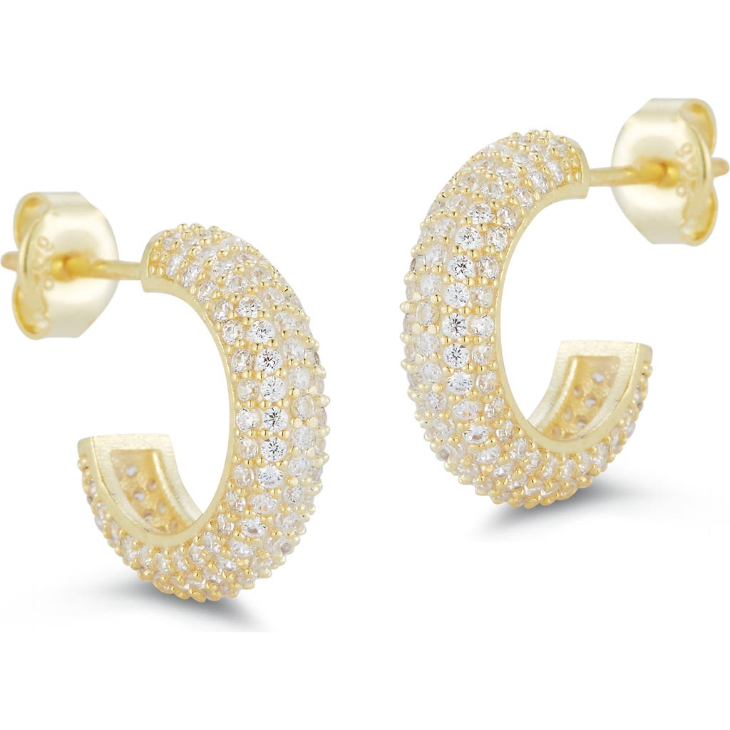 Glaze Jewelry 14k Over Silver Huggie Earrings In Gold
