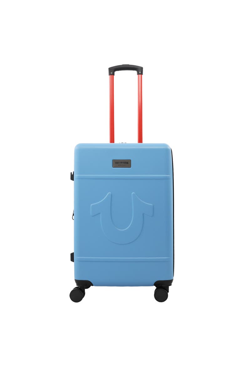 Molded U 26.5" Expandable Hardside Spinner Luggage, Alternate, color, BLUE