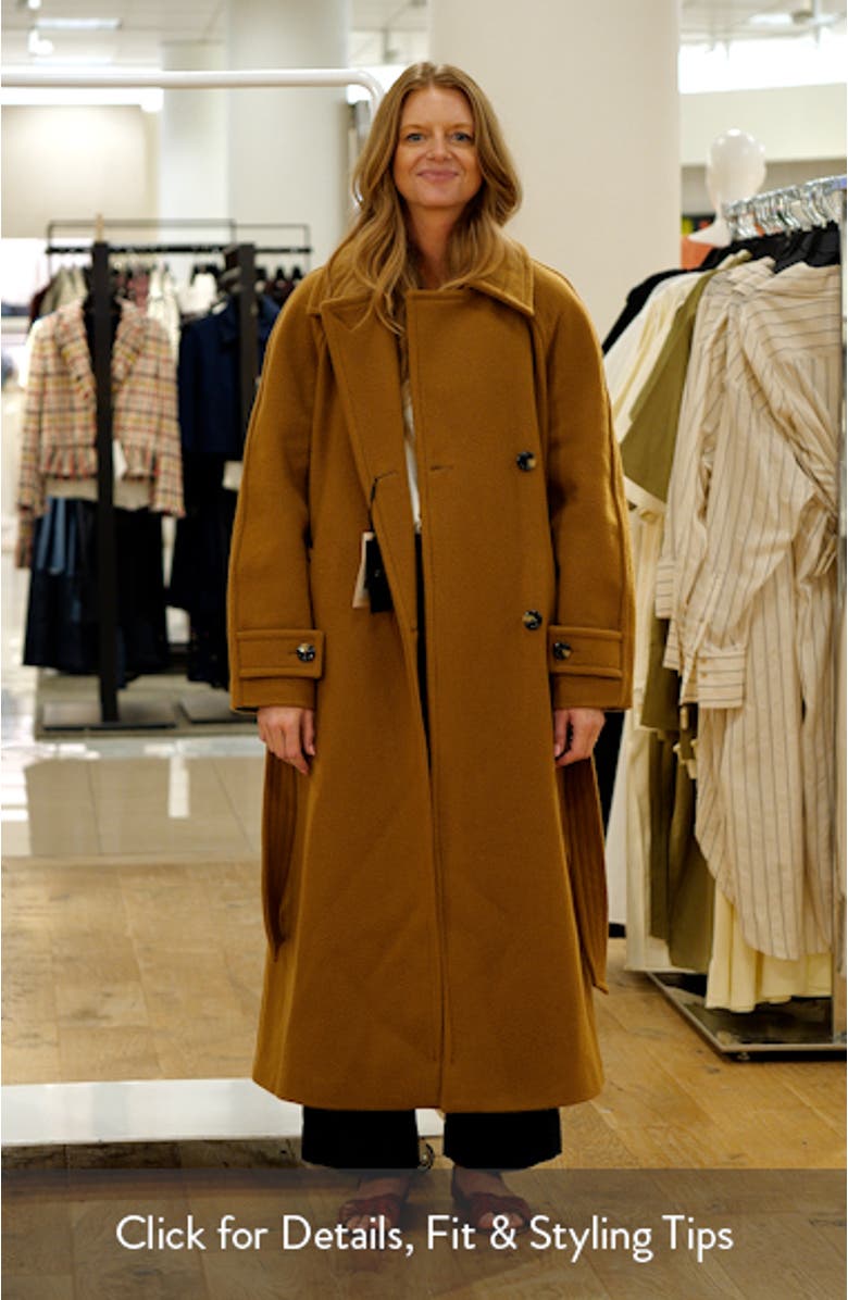 Wool Blend Belted Coat, sales video thumbnail