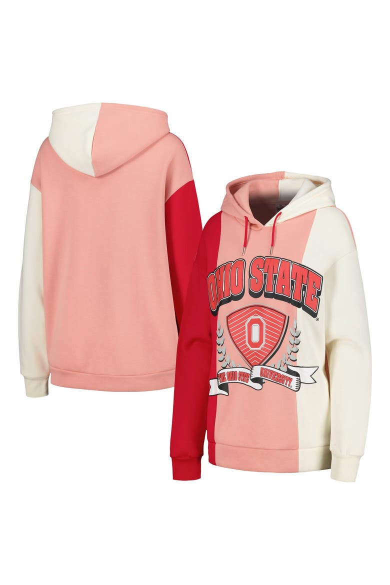 Women's Gameday Couture Scarlet Ohio State Buckeyes Hall of Fame Colorblock Pullover Hoodie, Main, color, Scarlet