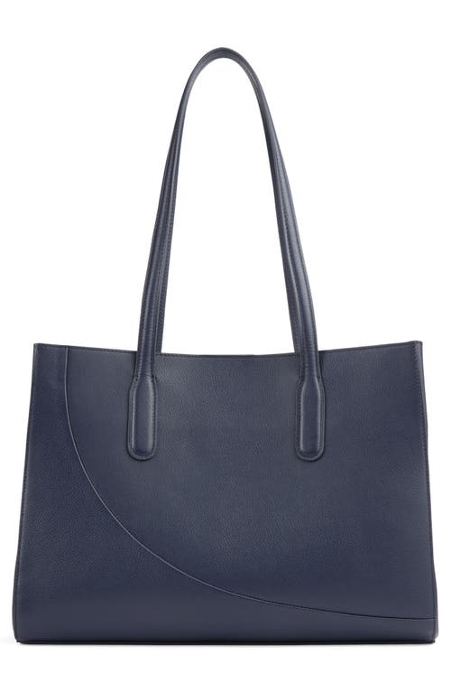 Lk Bennett Olivia Oliod Leather Tote In Blue