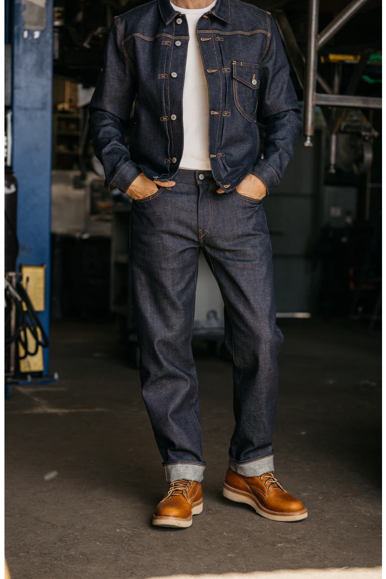 The Barrel Classic Straight Leg 14-Ounce Selvedge Jeans, Alternate, color, INDIGO RAW