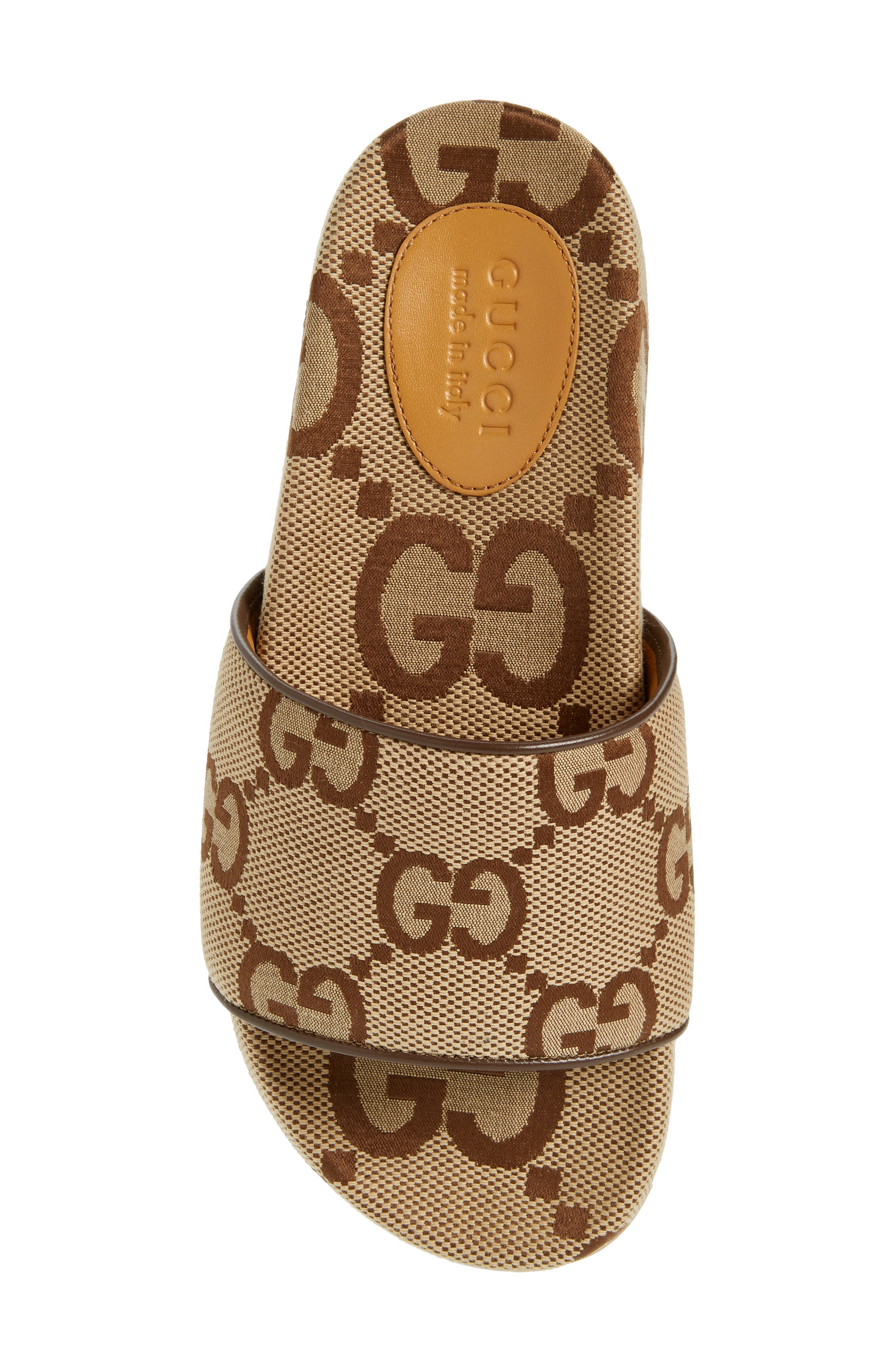 Maxi GG Supreme Canvas Slide Sandal, Alternate, color, CAMEL EBONY