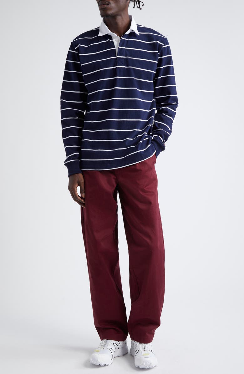 Noah Classic Stripe Rugby Shirt, Alternate, color, White/ Navy