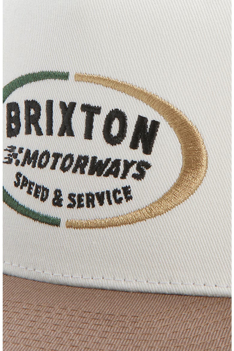 Rhett Snapback Hat, Alternate, color, OFF WHITE/ PINECONE BROWN