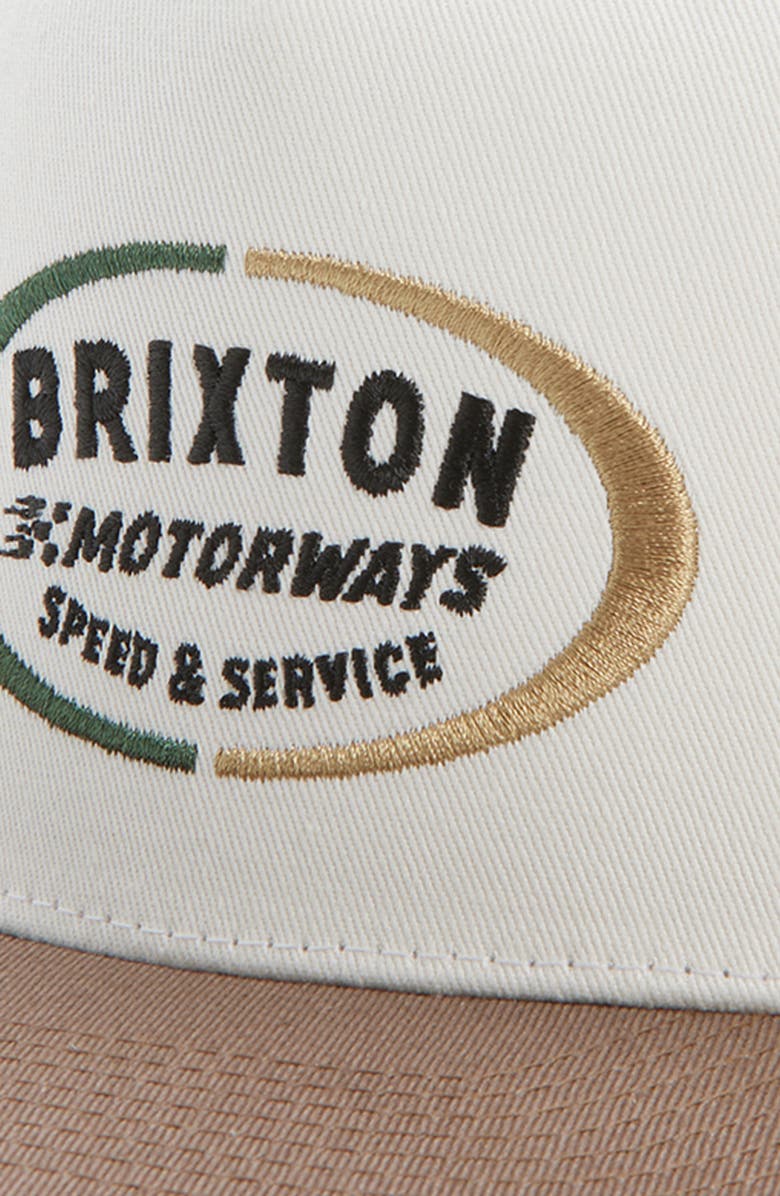 Brixton Rhett Snapback Hat, Alternate, color, Off White/ Pinecone Brown