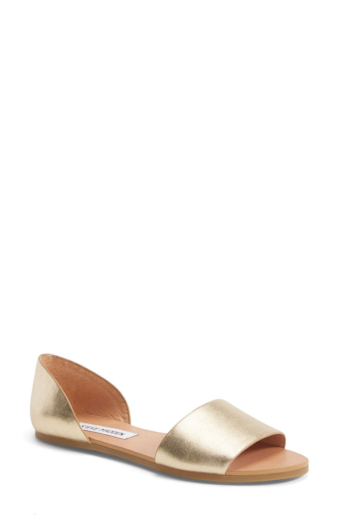 'Twostp' d'Orsay Sandal, Main, color, GOLD LEATHER