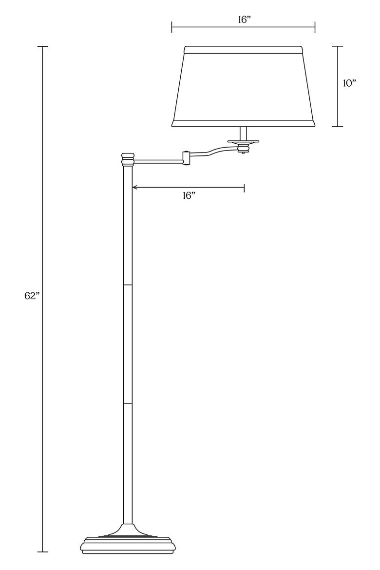 Caden Swing LED Floor Lamp, Alternate, color, BRONZE