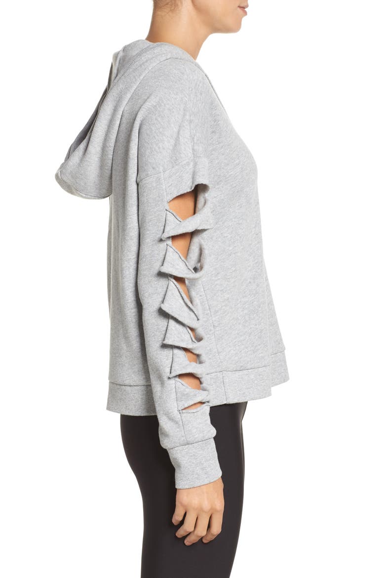 Slay Slashed Long Sleeve Hoodie, Alternate, color, DOVE GREY HEATHER