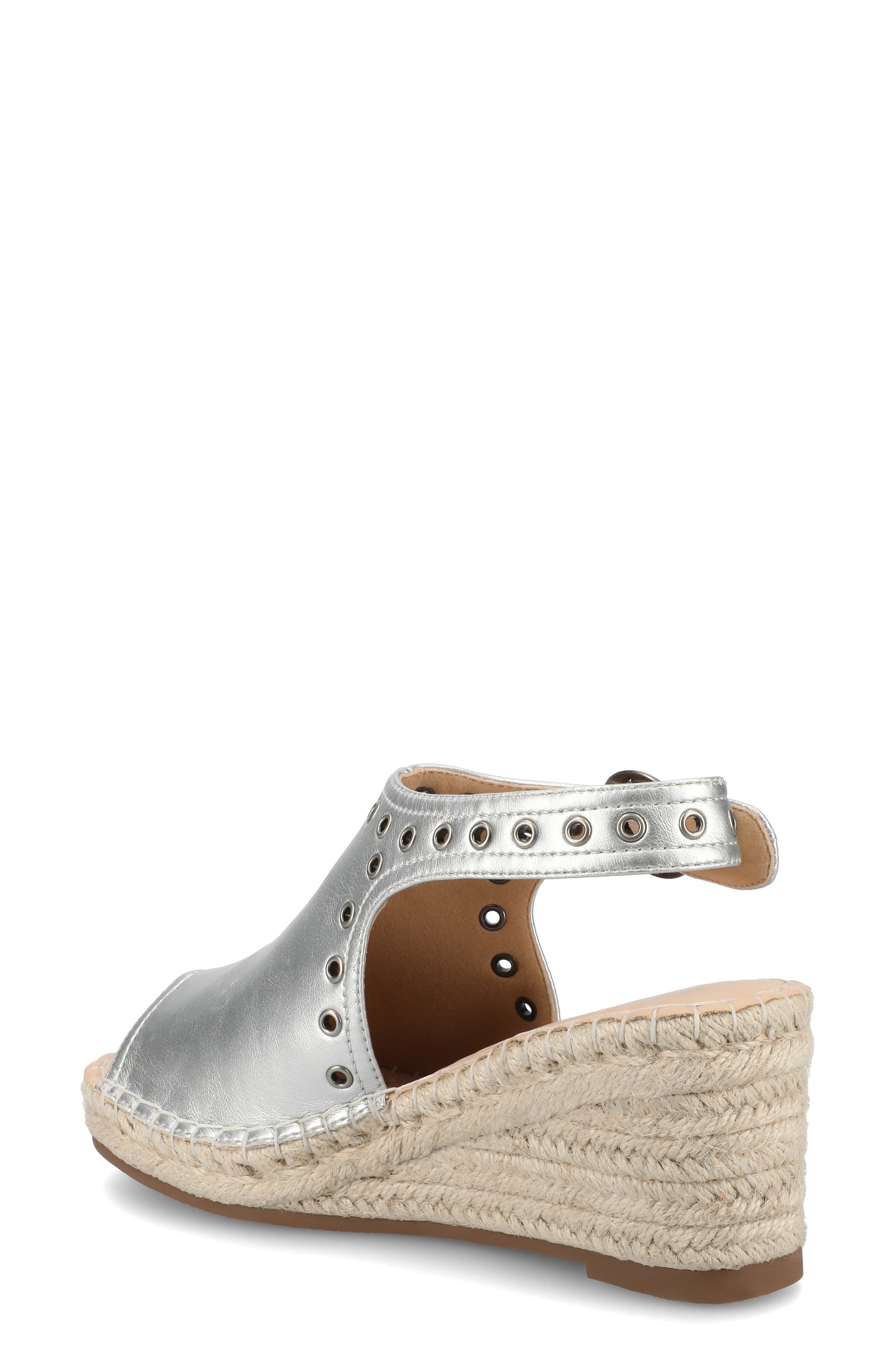 Crisie Espadrille Wedge Sandal, Alternate, color, SILVER
