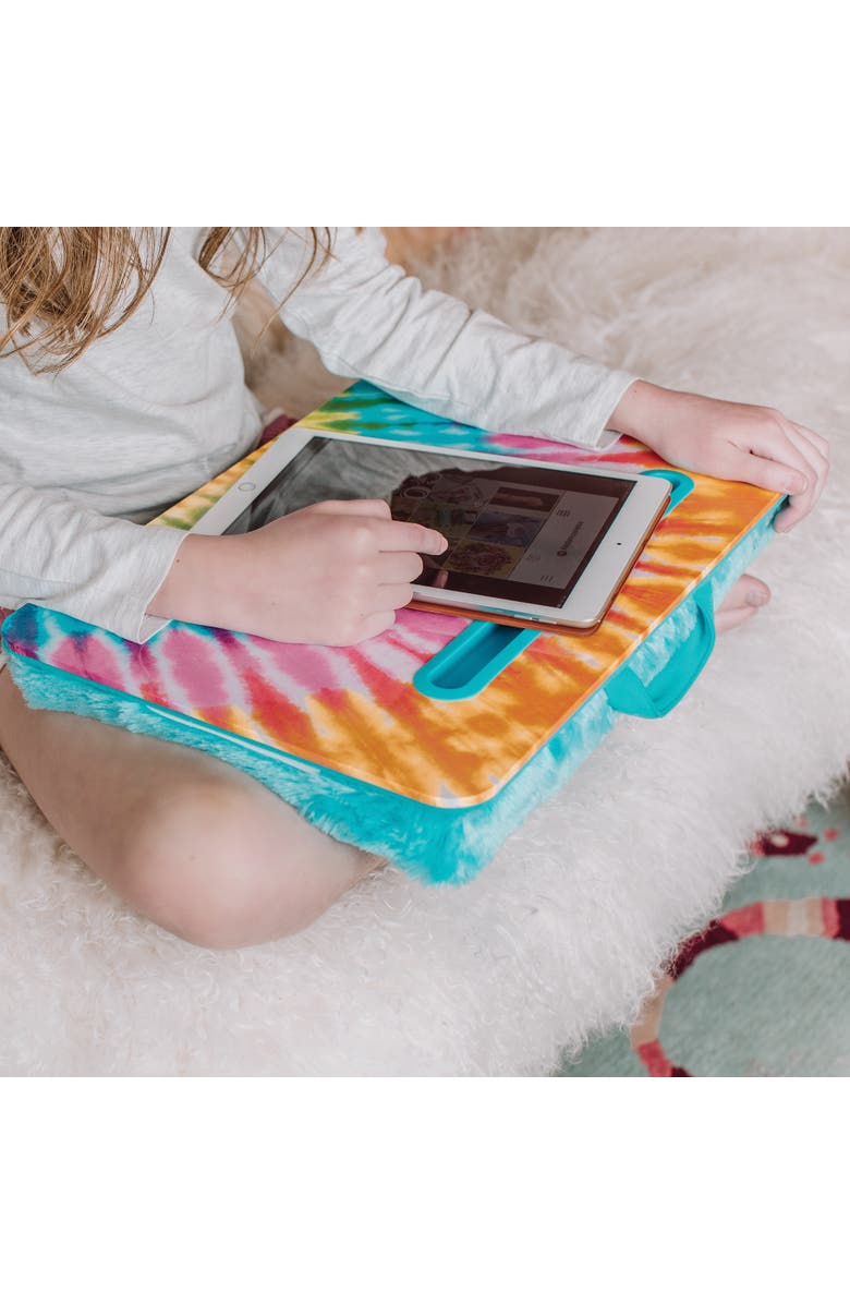 Three Cheers For Girls Tie Dye Lap Desk Portable Lap Pillow Desk with Handle, Alternate, color, 