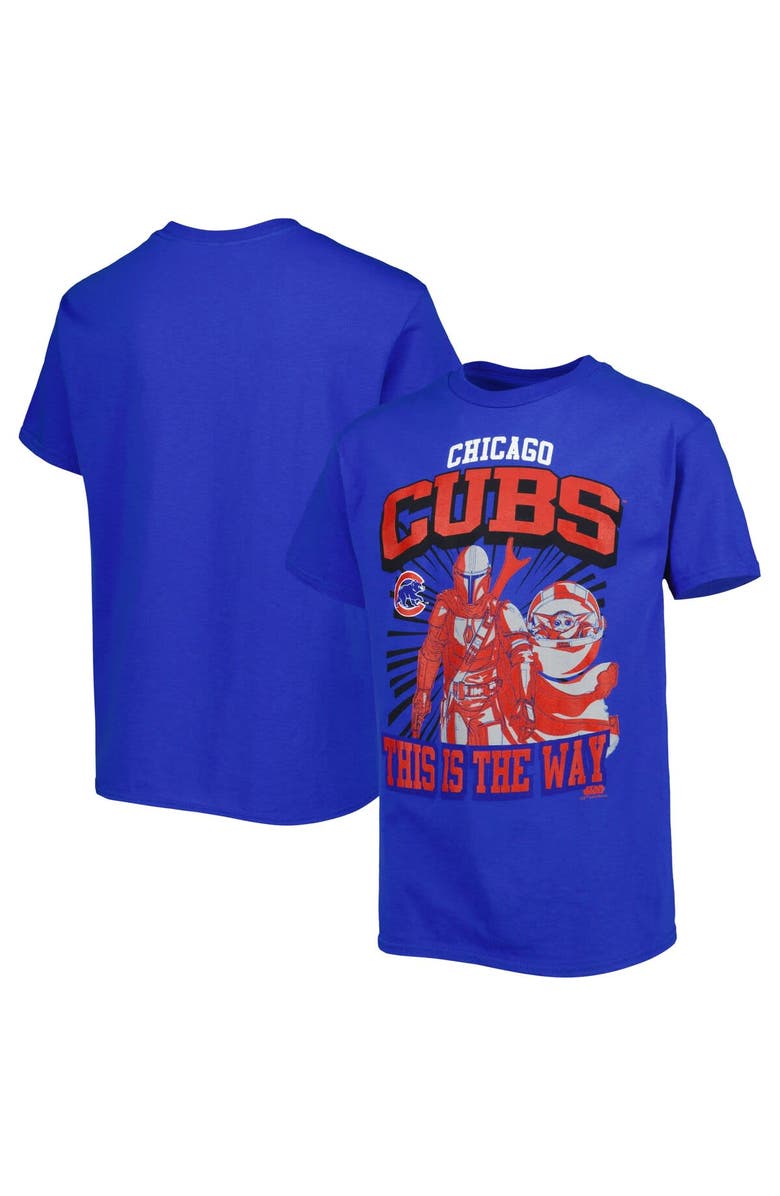 Outerstuff Youth Royal Chicago Cubs Star Wars This is the Way T-Shirt, Main, color, 