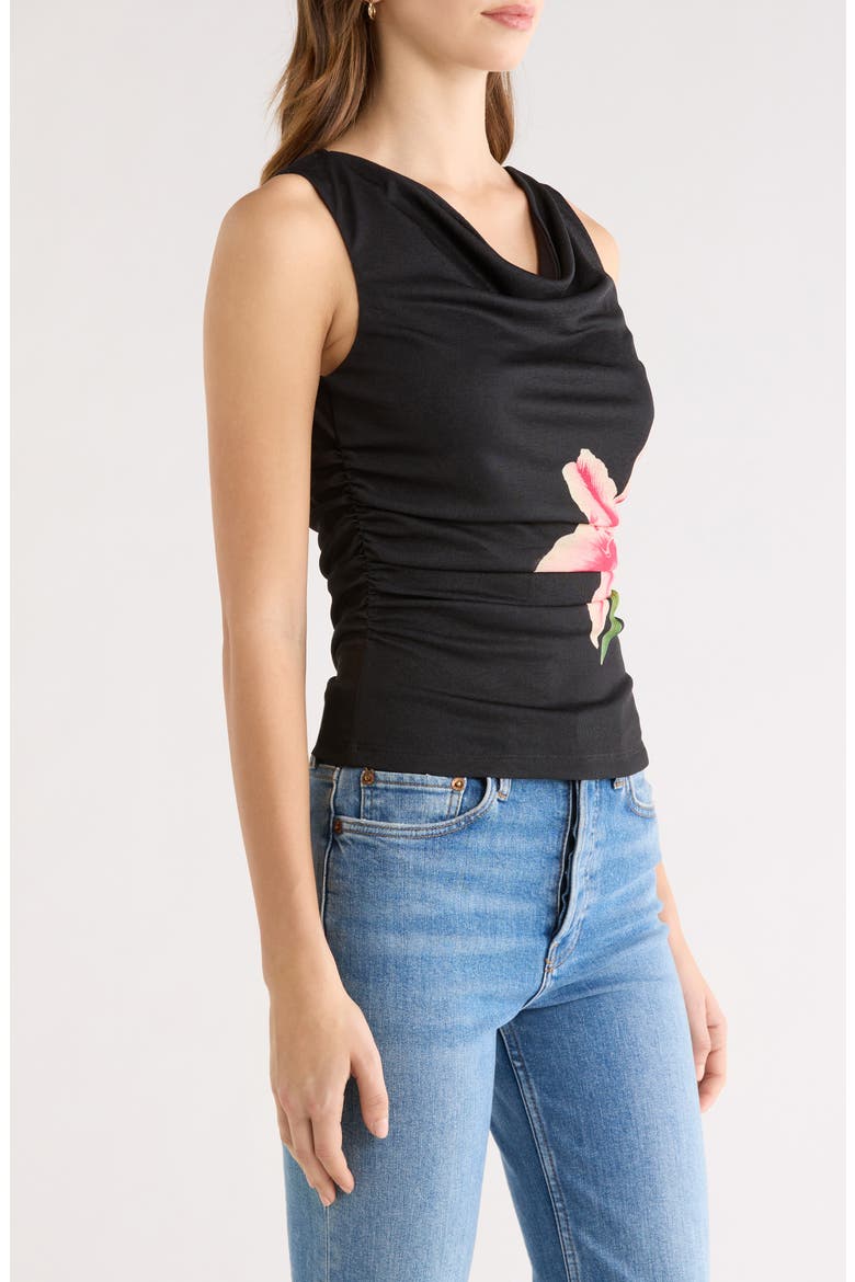 Fete Lily Print Tank, Alternate, color, PEACH LILY
