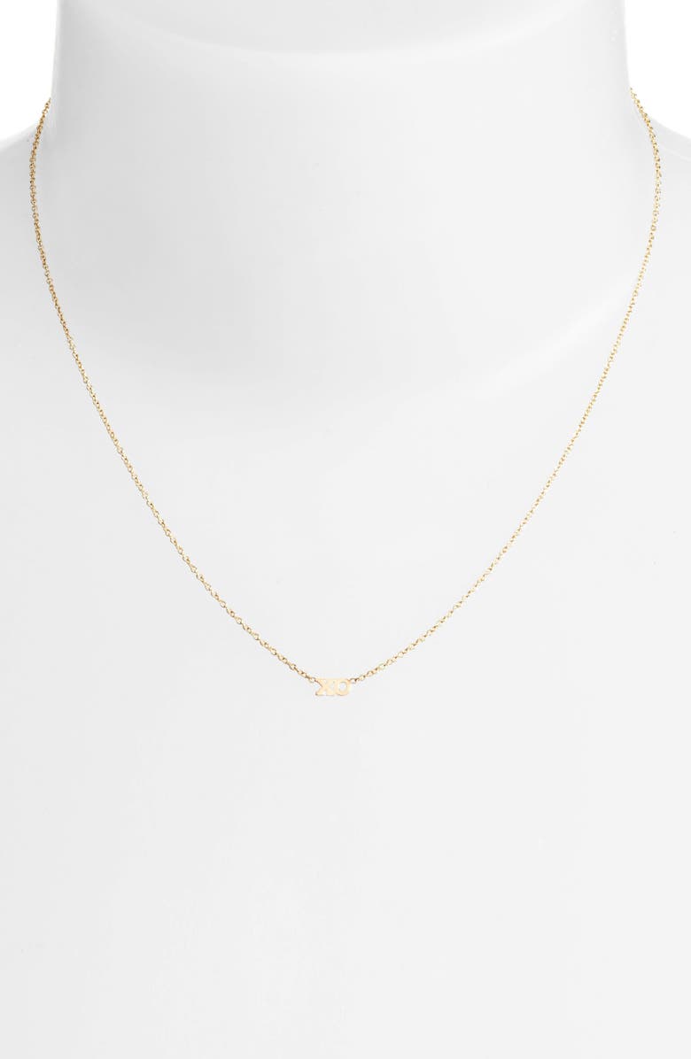 Zoë Chicco XO Pendant Necklace, Alternate, color, 
