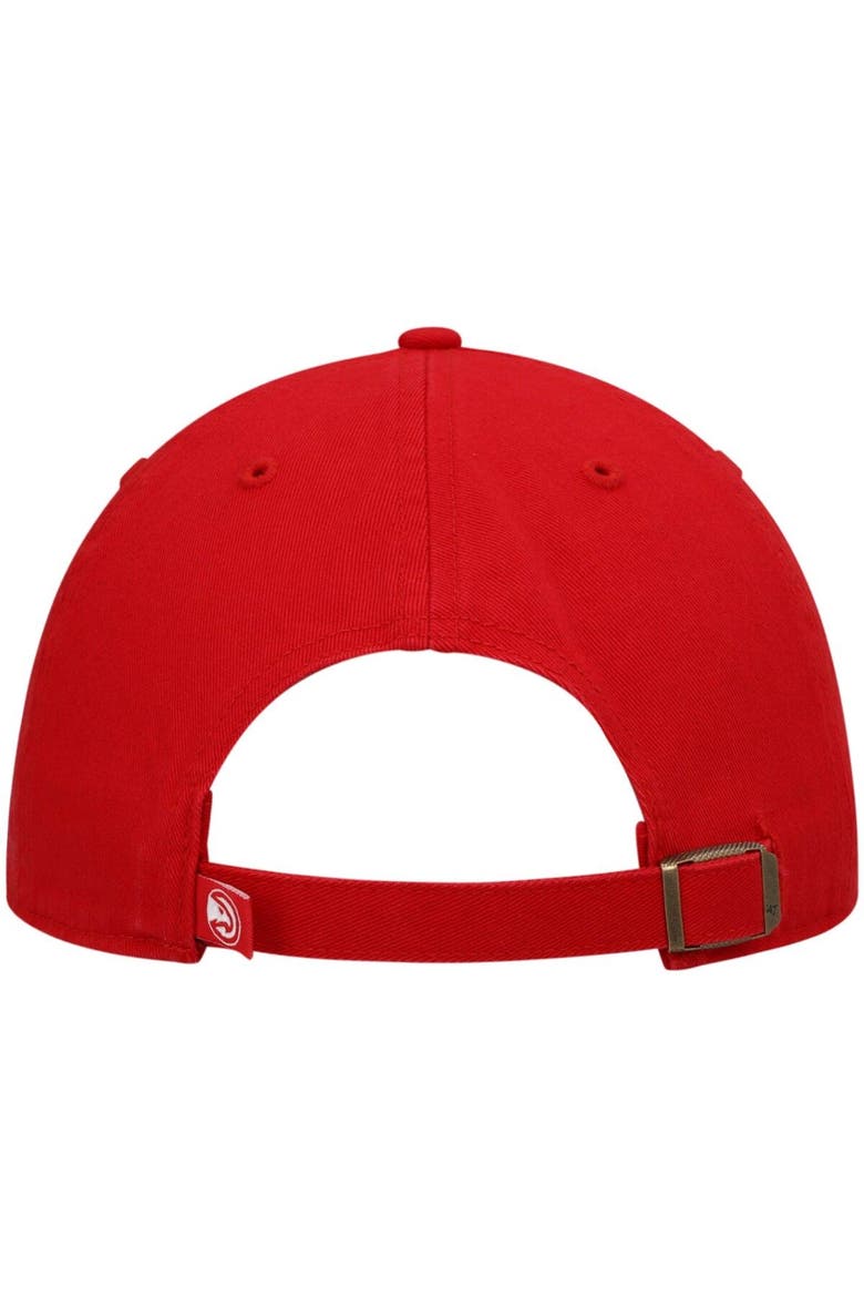 Men's '47 Red Atlanta Hawks Team Clean Up Adjustable Hat, Alternate, color, RED