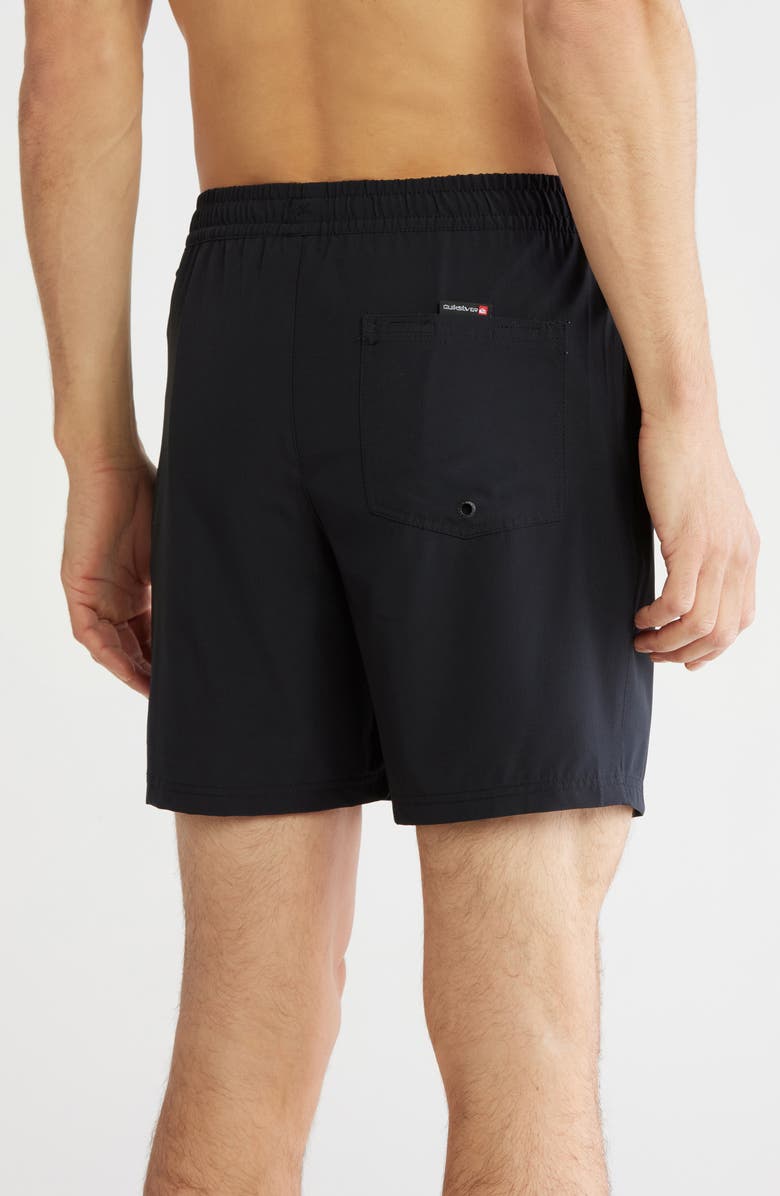 Quiksilver Banner Ripstop Volley Swim Trunks, Alternate, color, Black