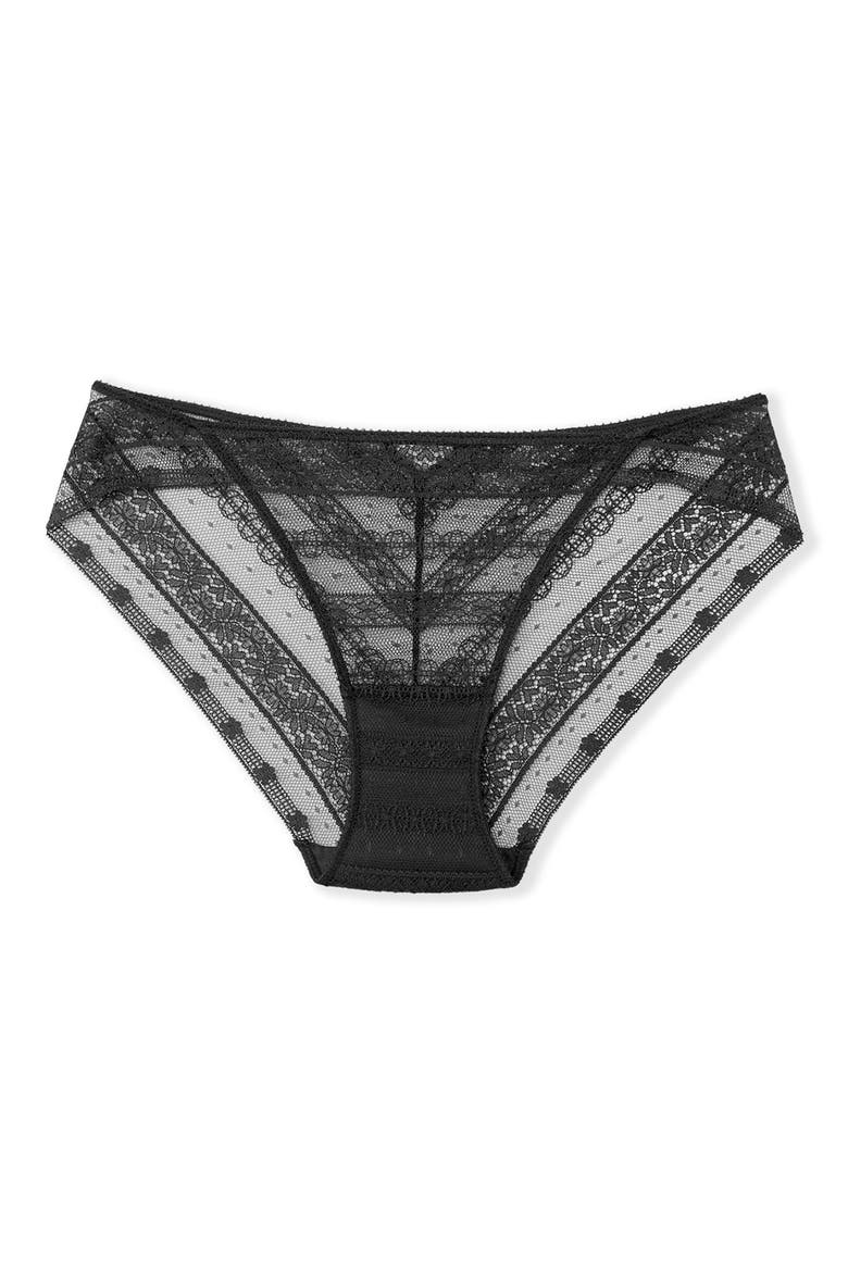 Exception Embroidered Panties, Alternate, color, BLACK
