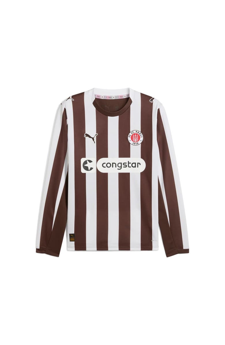 PUMA Men's Puma  Brown St. Pauli 2025/26 Replica Home Long Sleeve Jersey, Alternate, color, Brown
