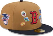 New Era Men's New Era Tan Boston Red Sox Fruit Sticker 59FIFTY Fitted Hat