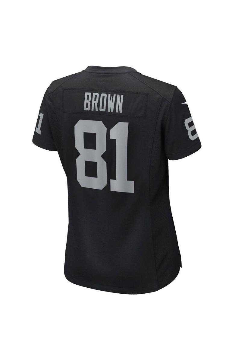 Nike Women's Nike Tim Brown Black Las Vegas Raiders Game Retired Player Jersey, Alternate, color, 