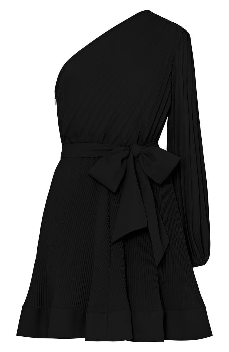 Milly Linden Pleated One-Shoulder Minidress, Alternate, color, 