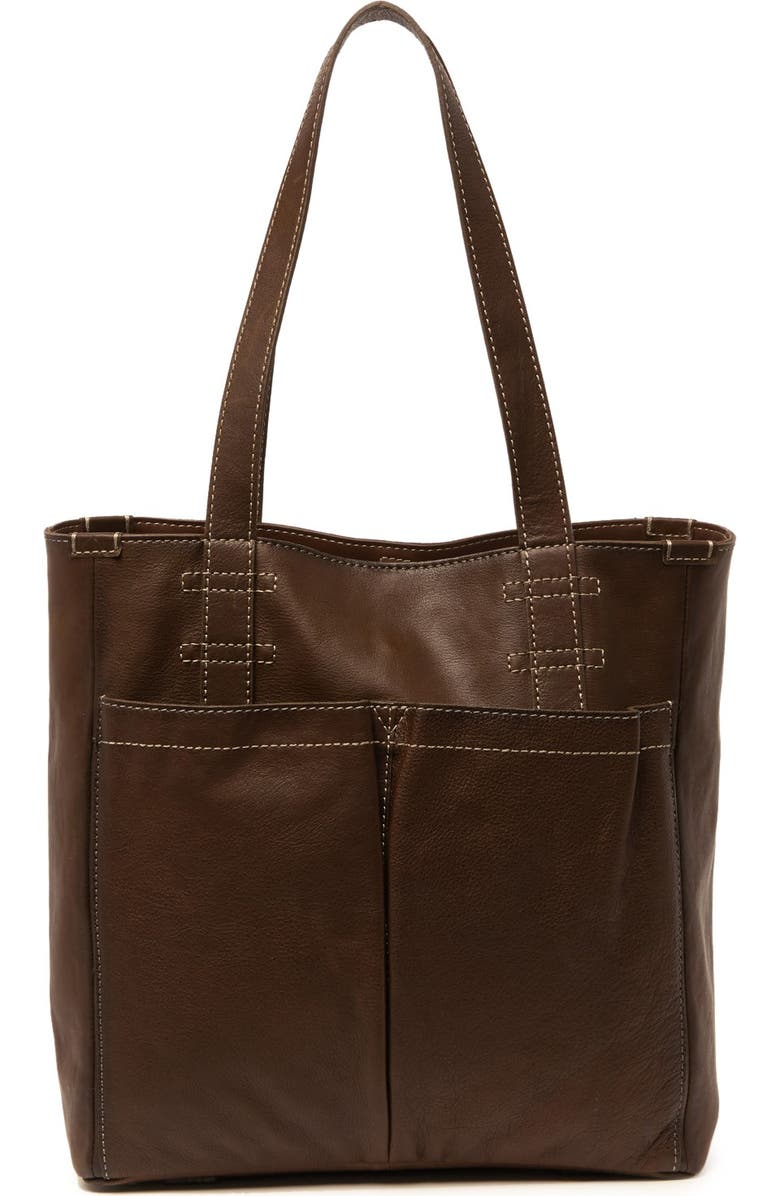 Frye Mindy Leather Pocket Tote, Main, color,