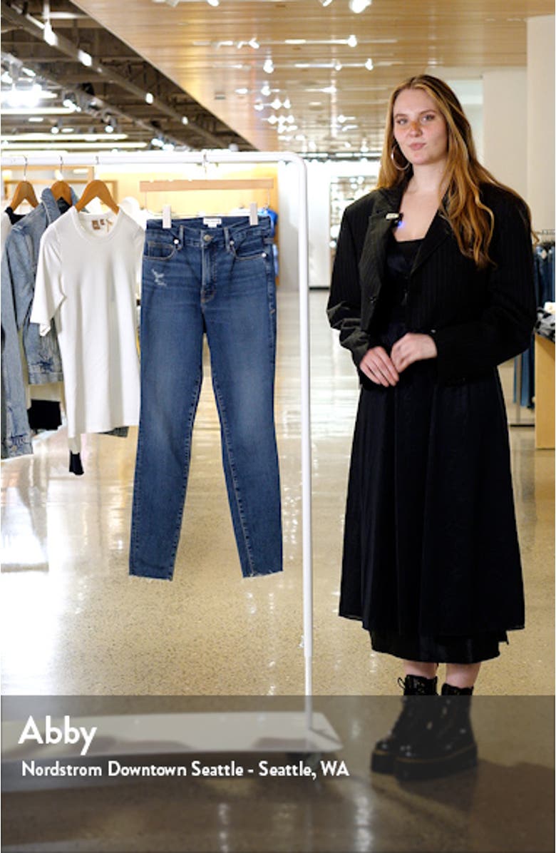 Good Legs Raw Hem Skinny Jeans, sales video thumbnail