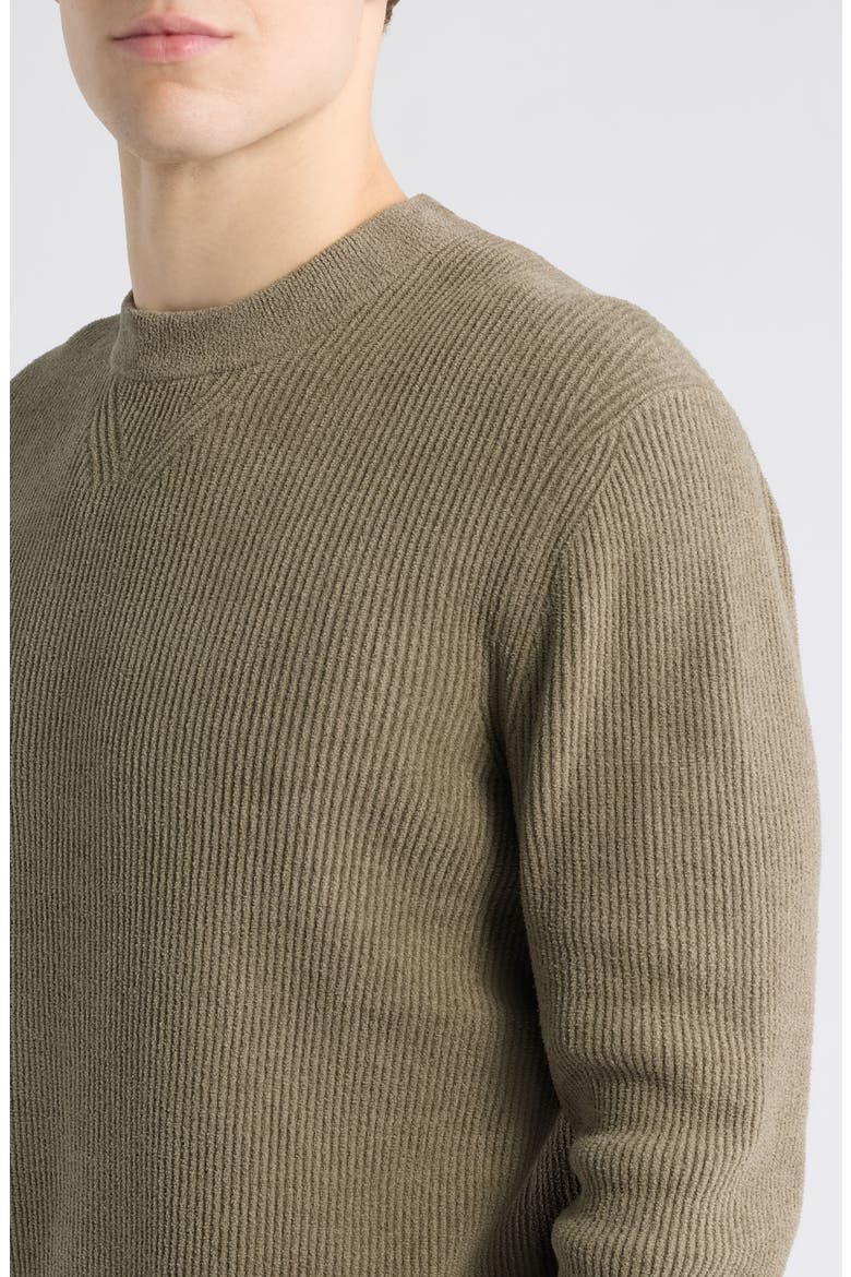 Horso Ribbed Crewneck Sweater, Alternate, color, OPEN BROWN