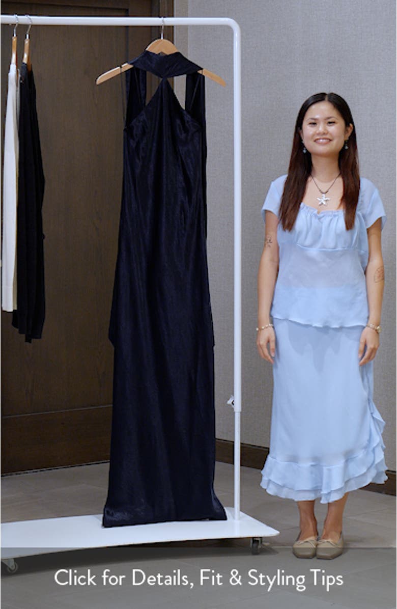 Ashton Drape Satin Gown, sales video thumbnail