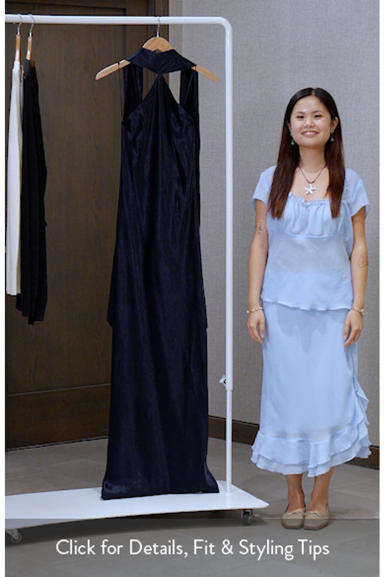 Ashton Drape Satin Gown video
