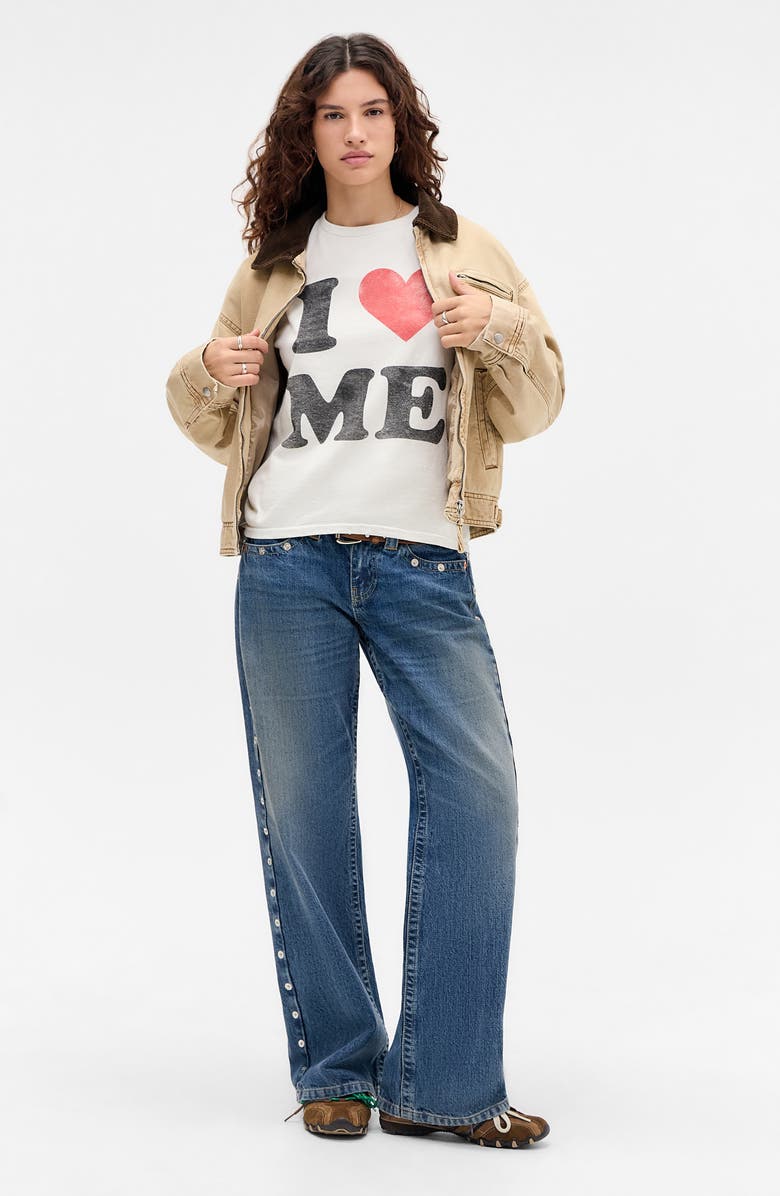 BDG Urban Outfitters I Heart Me Relaxed Graphic T-Shirt, Alternate, color, White